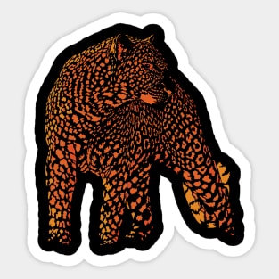 Orange Cheetah, fastest animal in this world Sticker